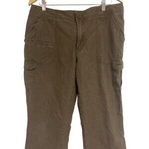 Cabela's 7-Pocket Cargo Hiking Pants Women's Size 14 Outdoor Cotton Blend Khaki